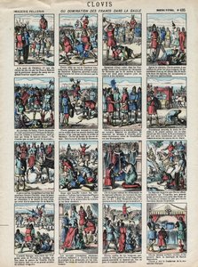 Obrazy Epinal z domu Pellerin - około 1913 - Clovis lub dominacja franków w Galii autorstwa French School