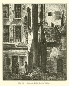 Impas Saint-Martial, 1850 autorstwa French School