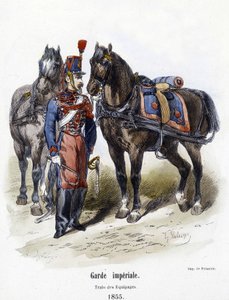 Gwardia Cesarska: pociąg załóg w 1855 r. - w „Histoire de l