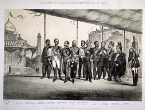 Cesarscy i królewscy goście na Powszechnej Wystawie w Paryżu, 1867 autorstwa French School