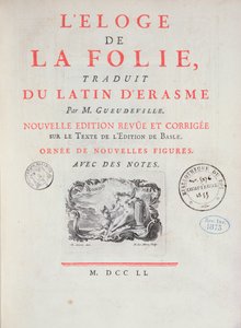 Pochwała szaleństwa, 1751 (papier drukowany) autorstwa French School