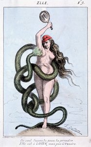 Na sto sposobów można go wziąć, jest do wynajęcia, ale nie na sprzedaż (Thiers en serpent otacza Marianne). autorstwa French School