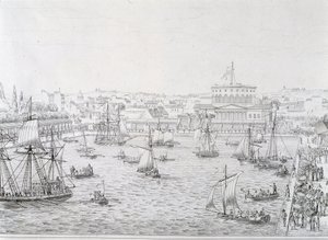 Inauguracja Basenu de la Villette, Paryż, maj 1821 r. autorstwa French School