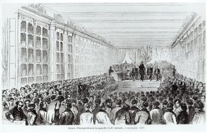 Inauguracja Ecole Normale Superieure w Paryżu, z Les Tableaux de Paris Texiera, 1852 autorstwa French School