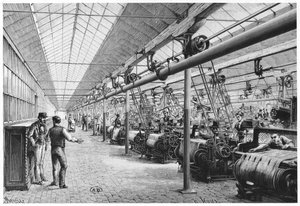 Tkactwo przemysłowe w Bagatelle, 1884 autorstwa French School