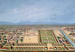 Plan zabudowy przemysłowej w Mulhouse, Francja, 1846 autorstwa French School