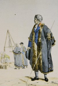 Inspektor Wag i Miar w Polsce, ok.1817 (kolororyt) autorstwa French School