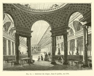 Wnętrze cyrku, w ogrodzie, 1791 autorstwa French School