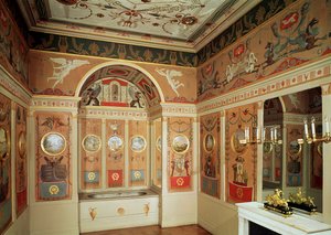 Wnętrze łazienki Napoleona, zbudowanej w 1807 r. autorstwa French School