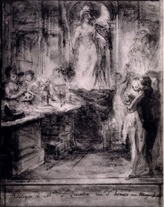 Wnętrze sklepu weneckiego, 1777 autorstwa French School