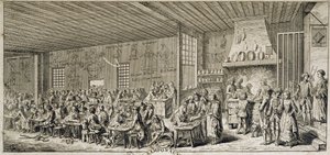 Wnętrze kabaretu „Ramponaux”, sd. 18 wiek autorstwa French School