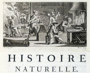 Wnętrze kuźni - w „Historii naturalnej ogólnej i szczegółowej” Buffon autorstwa French School