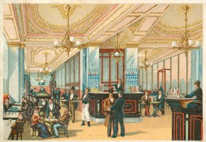 Wnętrze hotelu (chromolitho) autorstwa French School