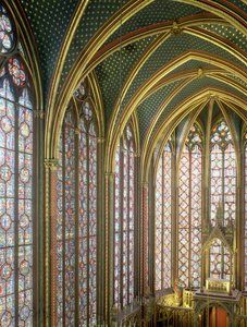 Wnętrze górnej kaplicy od strony wschodniej, rozpoczęte 1239-43 autorstwa French School
