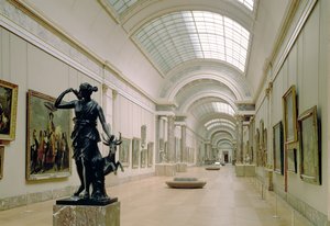 Widok wnętrza Grande Galerie, XVI-XIX w. autorstwa French School