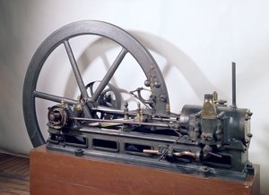 Silnik spalinowy zaprojektowany przez Etienne Lenoir (1822-1900) 1860 (metal)
