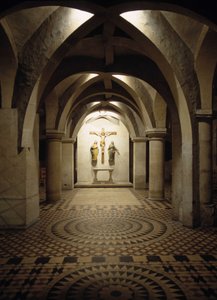 Widok wnętrza Cathedrale de Metz (Mozela). autorstwa French School