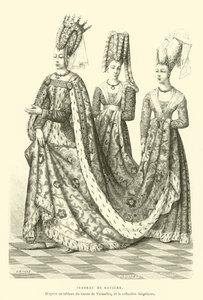 Isabeau z Bawarii (grawerowanie) autorstwa French School