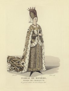 Isabeau z Bawarii, żona króla Karola VI Francji autorstwa French School