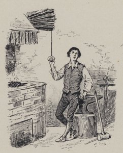 Włoski kompozytor Gioachino Rossini jako chłopiec (grafika) autorstwa French School