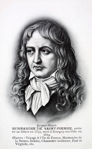 Jacques-Henri Bernardin de Saint-Pierre, francuski pisarz (litografia) autorstwa French School