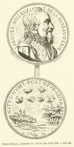 Jacques Boiceau, zarządca ogrodów Ludwika XIII, Medaille (rycina) autorstwa French School