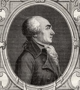 Jacques Rene Hebert, z „Histoire de la Revolution Francaise” Louisa Blanca (1811-82) autorstwa French School