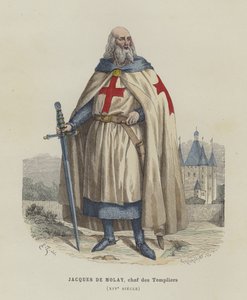 Jacques de Molay, ostatni wielki mistrz templariuszy, XIV wiek autorstwa French School