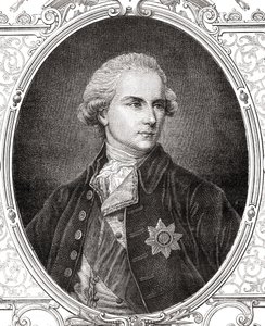James Harris, 1. hrabia Malmesbury, z "Histoire de la Revolution Francaise" Louisa Blanc (1811-82) autorstwa French School