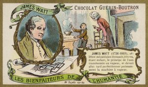 James Watt, szkocki inżynier i wynalazca (chromolitho) autorstwa French School