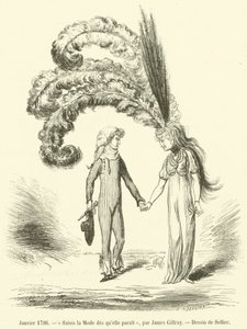 Styczeń 1796, Chwyć modę, gdy tylko się pojawi (rycina) autorstwa French School