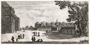 Jardin du Luxembourg, Paryż. (rytownictwo autorstwa French School