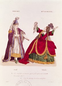 Jean-Baptiste Brizard (1721-91) w roli Joada i Mademoiselle Dumesnil (1713-1803) jako Athalie, scena z aktu V Scena 5 „Athalie” Jeana Racine