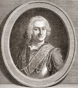 Jean-Baptiste François Desmarets, 1682 1762. Markiz Maillebois. Marszałek Francji. Z Les Heures Libres opublikowanego w 1908 roku. autorstwa French School