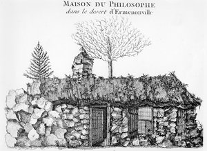 Pustelnia Jeana-Jacquesa Rousseau w Ermenonville (patrz także 168374) autorstwa French School