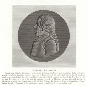 Jean Sylvain Bailly, francuski astronom, matematyk i polityk rewolucyjny autorstwa French School