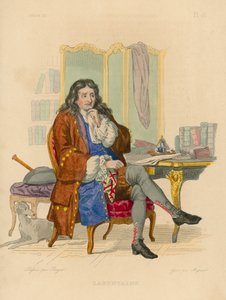 Jean de la Fontaine (kolorowy grawerunek) autorstwa French School