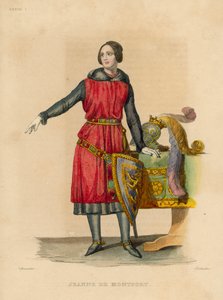 Jeanne de Montfort (kolorowy grawerunek) autorstwa French School