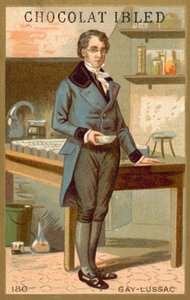 Joseph Louis Gay-Lussac, francuski chemik i fizyk (chromolitho) autorstwa French School