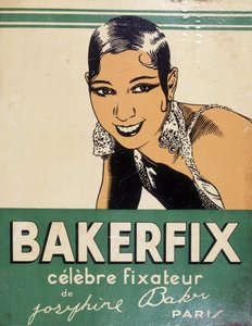 Josephine Baker - reklama Bakerfix: „”Słynny fiksator Josephine Baker”” autorstwa French School