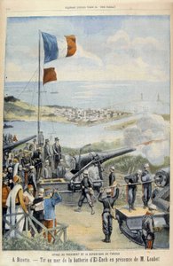 Podróż Prezydenta Republiki do Tunezji: do Bizerty, strzelanie na morzu z baterii El-Ench w obecności pana Loubeta - w „Le Peute Parisien”” z dnia 03.05.1903 autorstwa French School