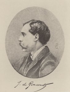 Jules de Goncourt, francuski powieściopisarz (grafika) autorstwa French School