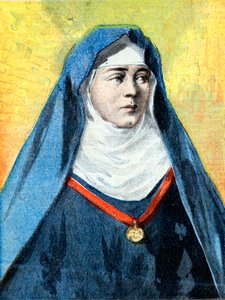 Julienne Duguesclin (1377-1404) benedyktynka, ilustracja „Le Petite Journal” z 23 lipca 1894 (rycina) autorstwa French School