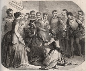Julita Guagnini poprosiła królową Katarzynę Medyceuszy (Caterina de Medici) (1519-1589), aby zabrała ją do swojej służby. Została kochanką Louisa de Bussy d