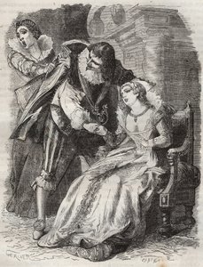 Skacząc jak wściekły, chwytając księcia za płaszcz... Królowa Francji Anna Austriacka (1601-1666) i książę Buckingham (George Villiers autorstwa French School