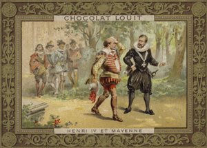 Król Francji Henryk IV i Karol Lotaryński, książę Mayenne autorstwa French School