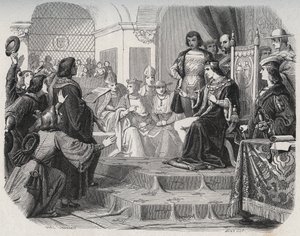 Król Ludwik XII ogłosił ojca ludu Stanom Generalnym w Tours w dniu 14 maja 1506 r. - „Ludwik XII ogłoszony ojcem ludu” autorstwa French School
