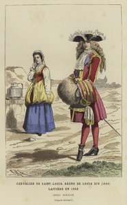 Kawaler Orderu Świętego Ludwika, panowanie Ludwika XIV, 1693 i mleczarka, 1680 autorstwa French School