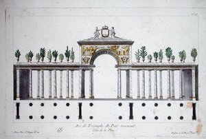 Łuk Triumfalny du Pont Tournant (kolor lito) autorstwa French School