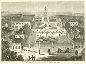 Hospice de la Reconnaissance, dom Brezin, niedaleko Garches, Seine-et-Oise (rycina) autorstwa French School